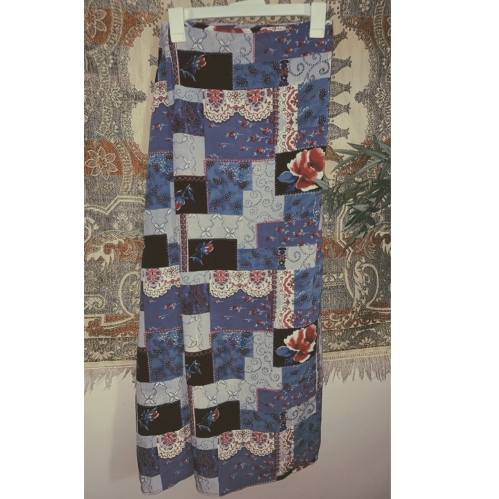 70’s Patchwork Wrap Skirt 🌿